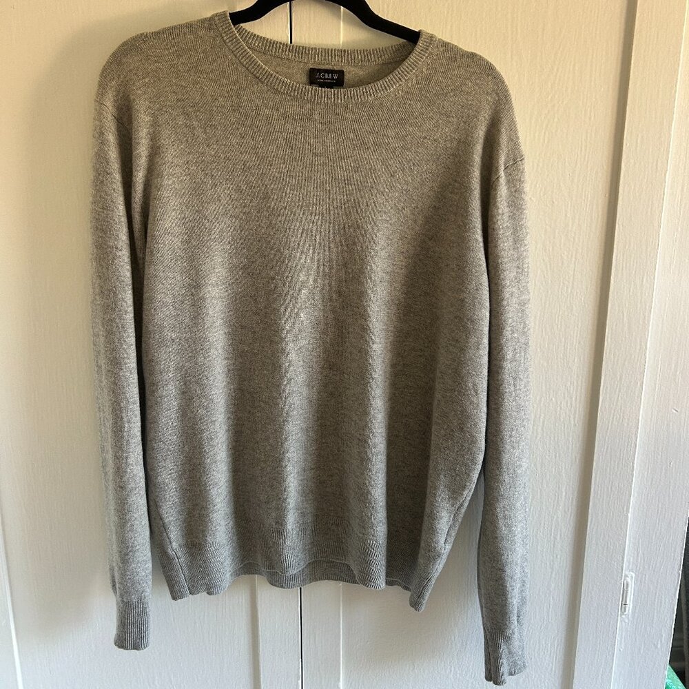Mens J.Crew Grey Cashmere Sweater (Sz L)